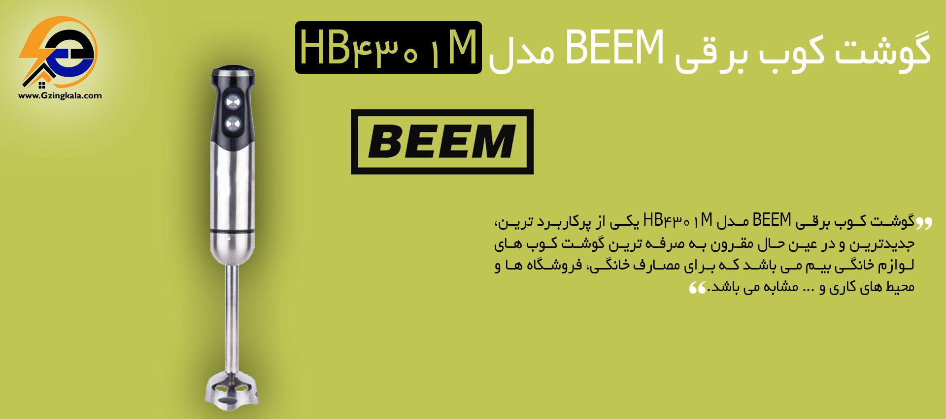 گوشت کوب برقی BEEM مدل HB4301M