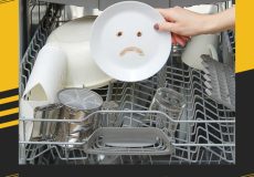 علت ماندن لکه آب روی ظروف در ماشین ظرفشویی