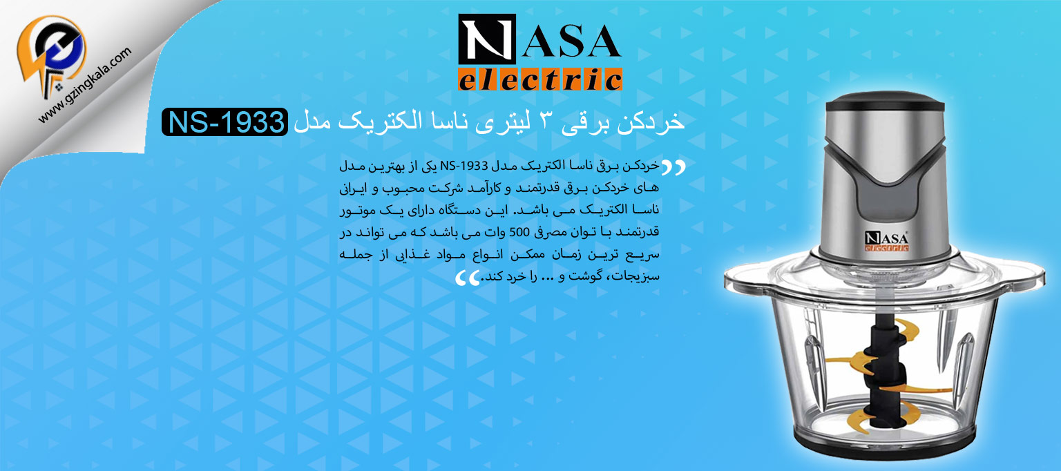 خردکن برقی 3 لیتری ناسا الکتریک مدل NS-1933
