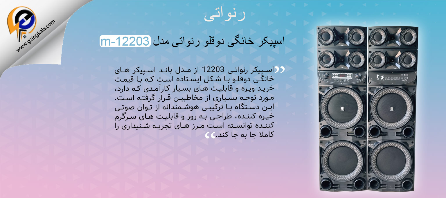 اسپیکر خانگی دوقلو رنواتی مدل m-12203