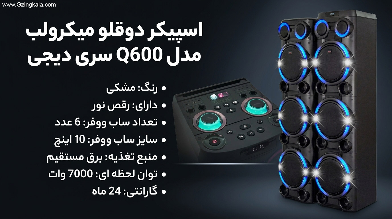 اسپیکر دوقلو میکرولب مدل Q۶۰۰ سری دیجی