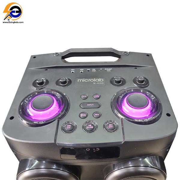 microlab-dj-x420-twin-floorstanding-speaker-(5) اسپیکر ایستاده دوقلو میکرولب مدل DJ-X420