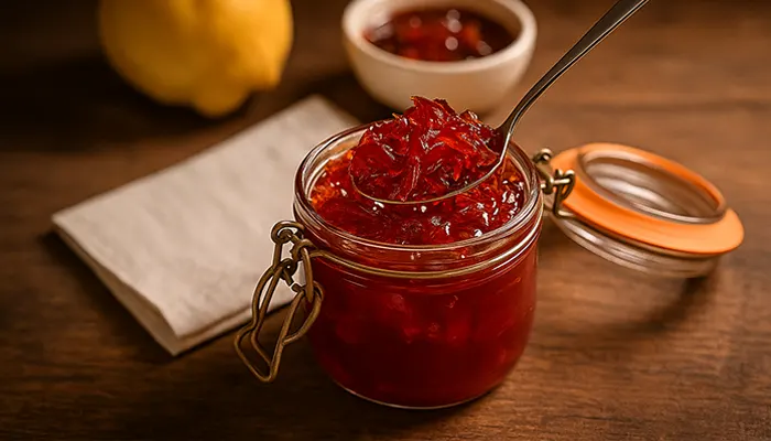 مربای به خوشرنگ داخل شیشه